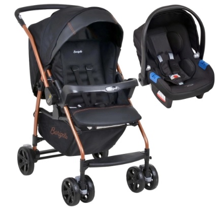 Conjunto Carrinho + Bebê Conforto Rio K Travel System Burigotto