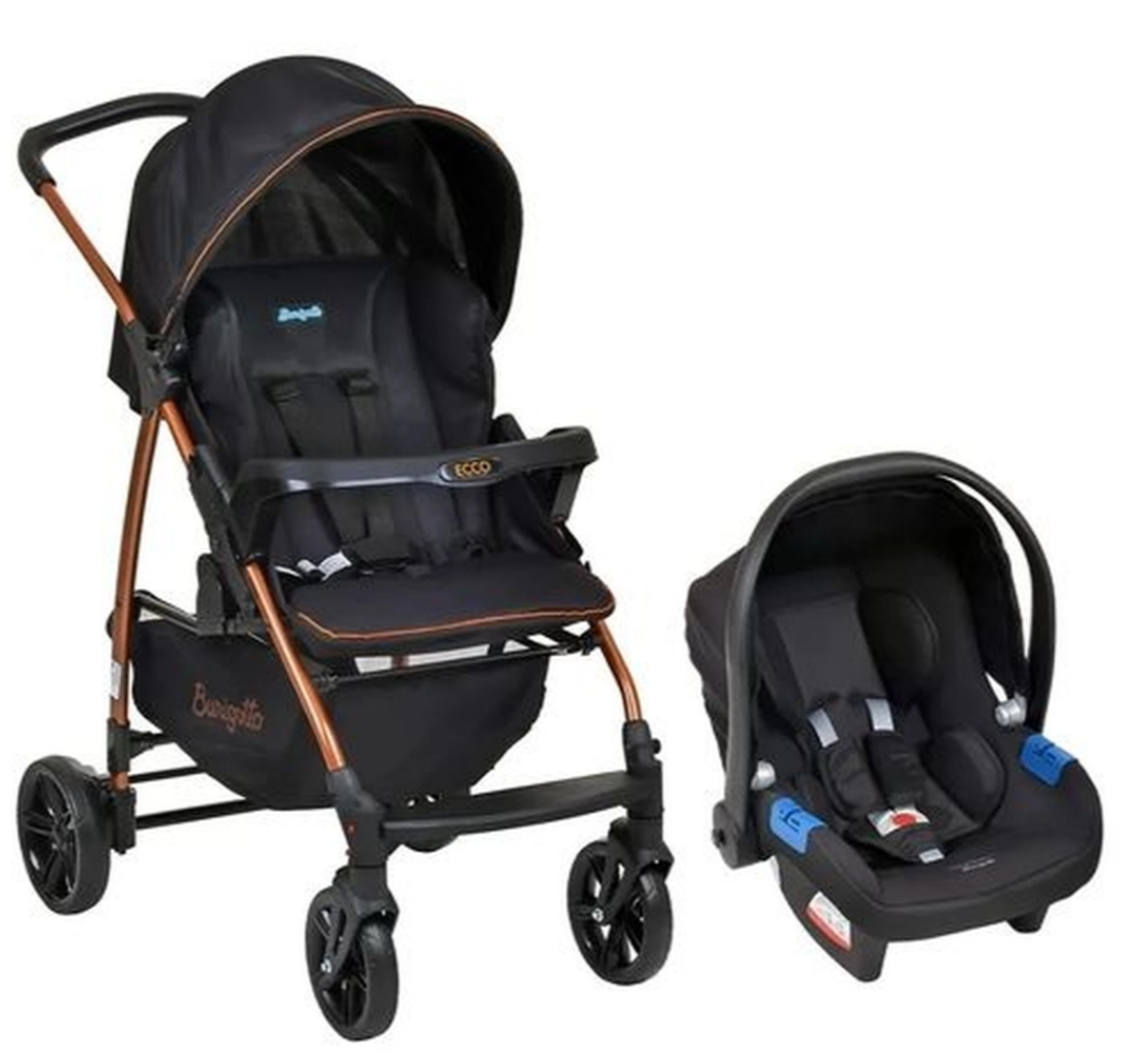 Conjunto Carrinho + Bebê Conforto Rio K Travel System Burigotto