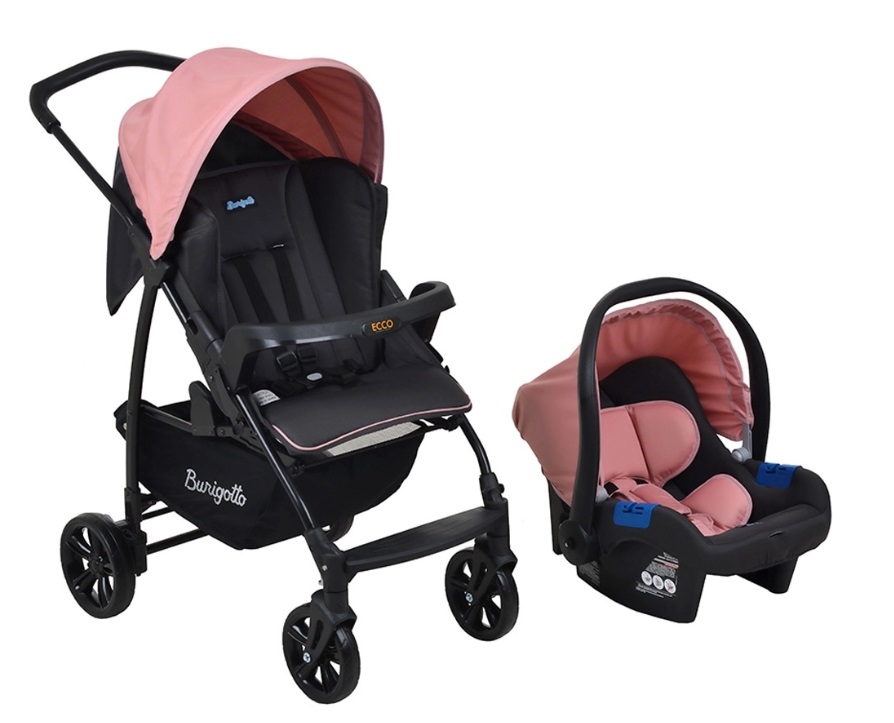 Conjunto Carrinho + Bebê Conforto Ecco Travel System Burigotto - Balãozinho  Glória - Loja de produtos infantis - Vila Velha / ES